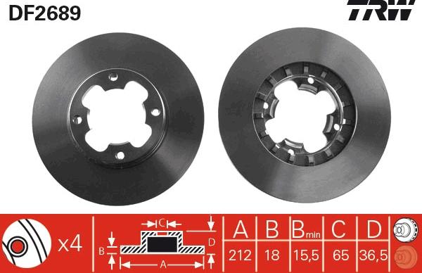 TRW DF2689 - Kočioni disk www.molydon.hr