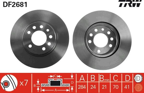 TRW DF2681 - Kočioni disk www.molydon.hr