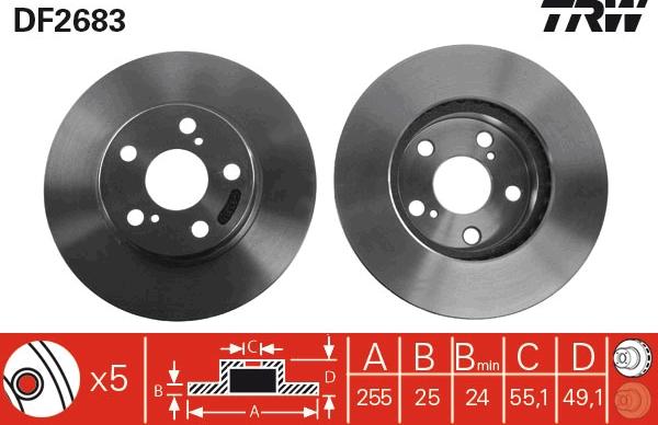 TRW DF2683 - Kočioni disk www.molydon.hr