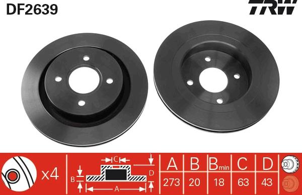 TRW DF2639 - Kočioni disk www.molydon.hr