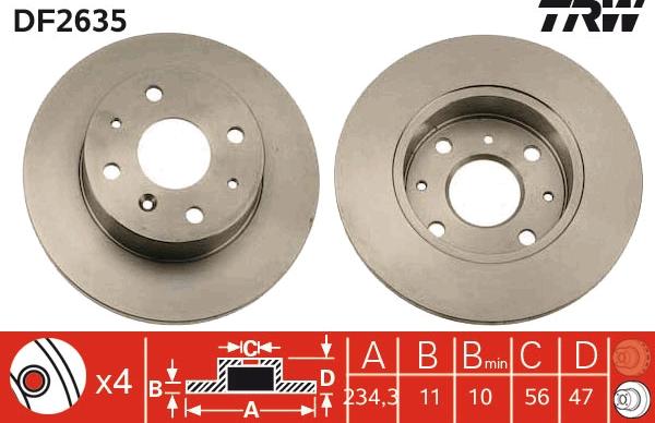 TRW DF2635 - Kočioni disk www.molydon.hr