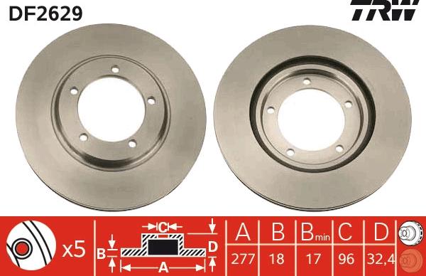 TRW DF2629 - Kočioni disk www.molydon.hr