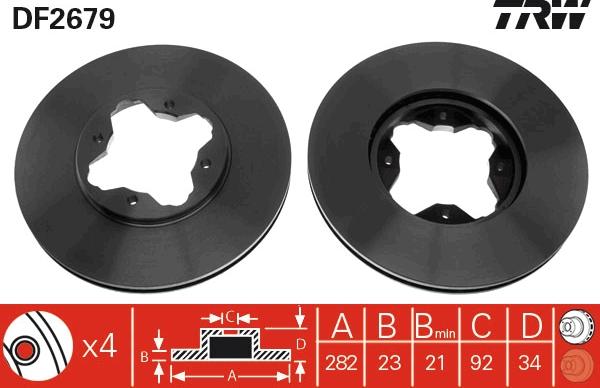 TRW DF2679 - Kočioni disk www.molydon.hr