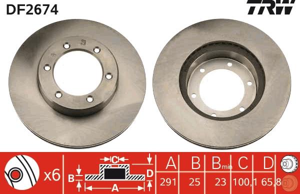 TRW DF2674 - Kočioni disk www.molydon.hr