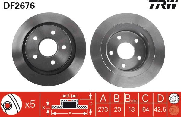 TRW DF2676 - Kočioni disk www.molydon.hr