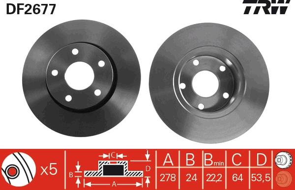 TRW DF2677 - Kočioni disk www.molydon.hr