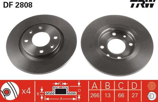 TRW DF2808 - Kočioni disk www.molydon.hr