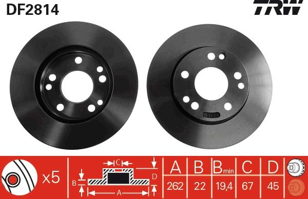 TRW DF2814 - Kočioni disk www.molydon.hr