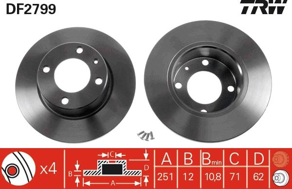 TRW DF2799 - Kočioni disk www.molydon.hr