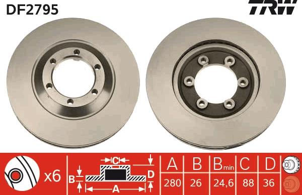 TRW DF2795 - Kočioni disk www.molydon.hr