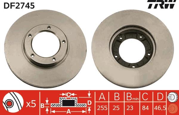 TRW DF2745 - Kočioni disk www.molydon.hr