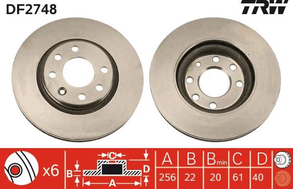 TRW DF2748 - Kočioni disk www.molydon.hr