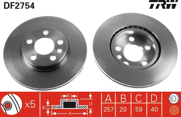 TRW DF2754 - Kočioni disk www.molydon.hr