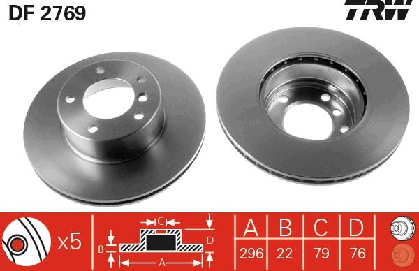 TRW DF2769 - Kočioni disk www.molydon.hr