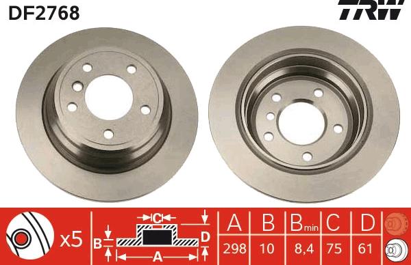 TRW DF2768 - Kočioni disk www.molydon.hr