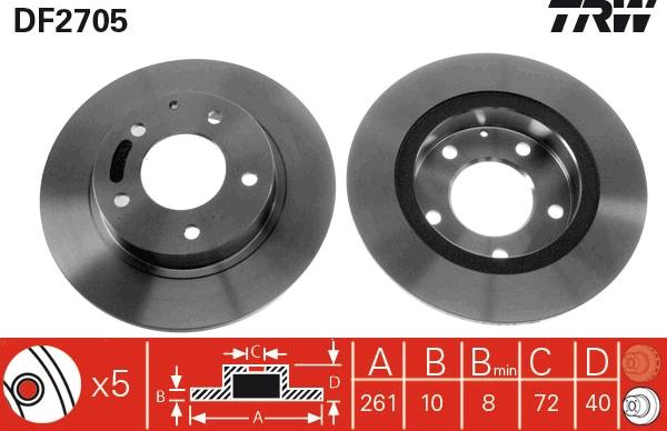 TRW DF2705 - Kočioni disk www.molydon.hr