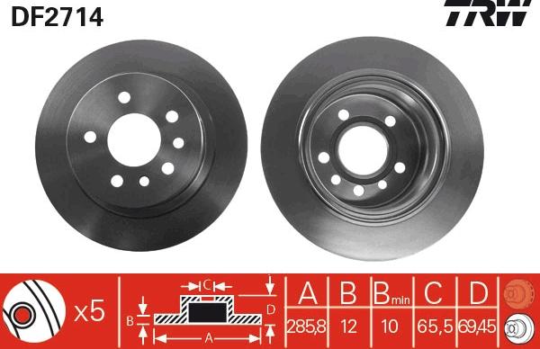 TRW DF2714 - Kočioni disk www.molydon.hr