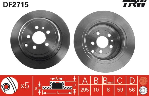 TRW DF2715 - Kočioni disk www.molydon.hr