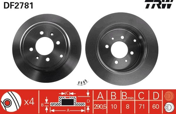 TRW DF2781 - Kočioni disk www.molydon.hr