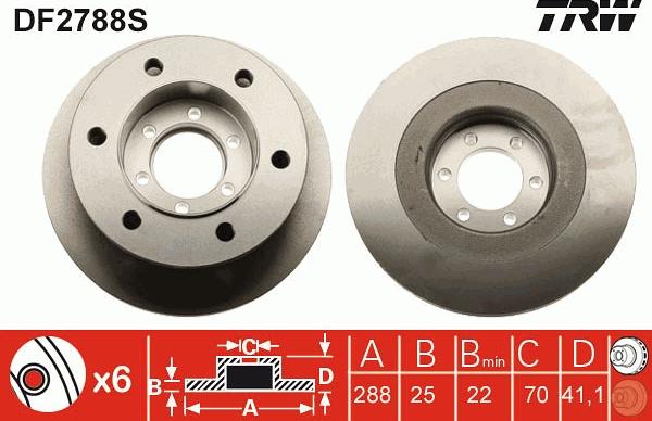 TRW DF2788S - Kočioni disk www.molydon.hr