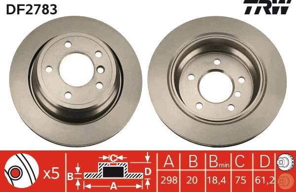 TRW DF2783 - Kočioni disk www.molydon.hr