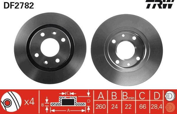 TRW DF2782 - Kočioni disk www.molydon.hr