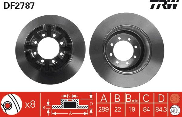 TRW DF2787 - Kočioni disk www.molydon.hr