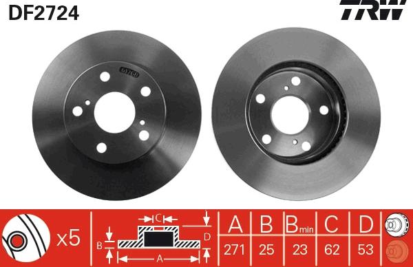 TRW DF2724 - Kočioni disk www.molydon.hr