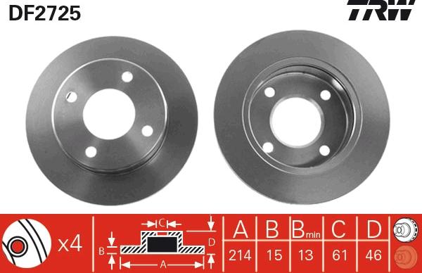 TRW DF2725 - Kočioni disk www.molydon.hr