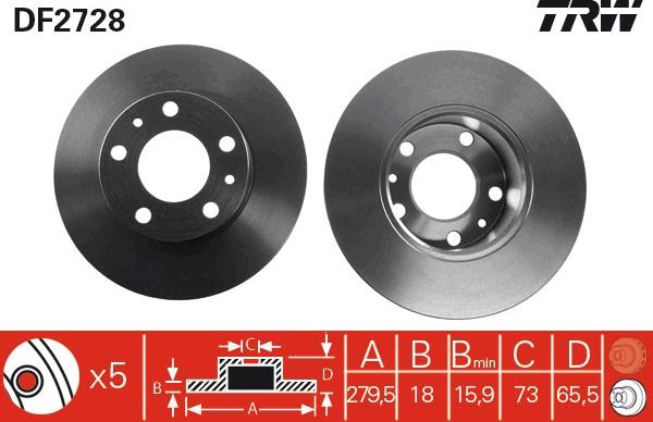 TRW DF2728 - Kočioni disk www.molydon.hr