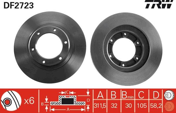 TRW DF2723 - Kočioni disk www.molydon.hr