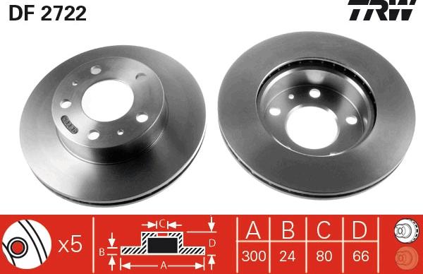 TRW DF2722 - Kočioni disk www.molydon.hr