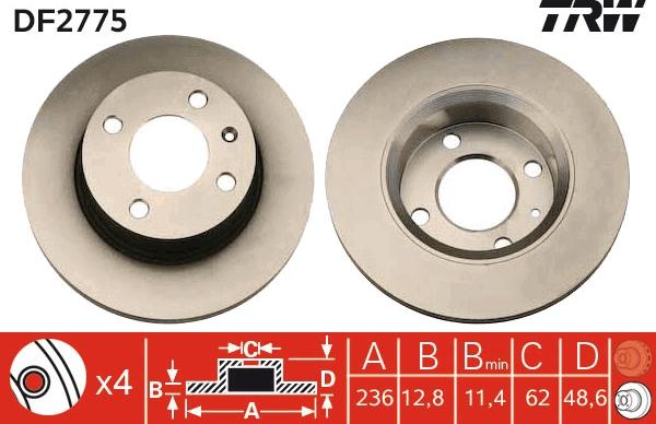 TRW DF2775 - Kočioni disk www.molydon.hr