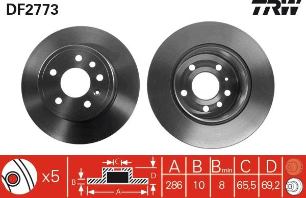 TRW DF2773 - Kočioni disk www.molydon.hr