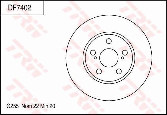 TRW DF7402 - Kočioni disk www.molydon.hr