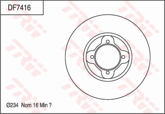 TRW DF7416 - Kočioni disk www.molydon.hr