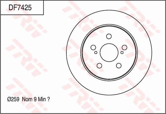 TRW DF7425 - Kočioni disk www.molydon.hr