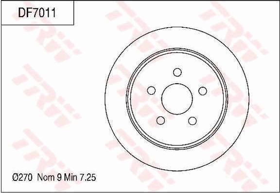 TRW DF7011 - Kočioni disk www.molydon.hr