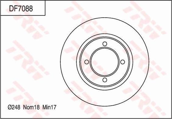 TRW DF7088 - Kočioni disk www.molydon.hr