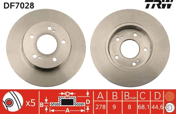 TRW DF7028 - Kočioni disk www.molydon.hr