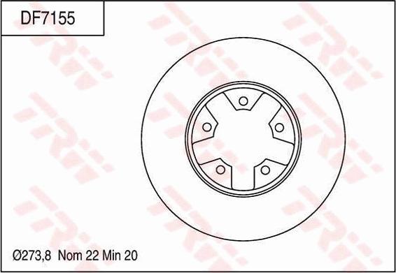 TRW DF7155 - Kočioni disk www.molydon.hr