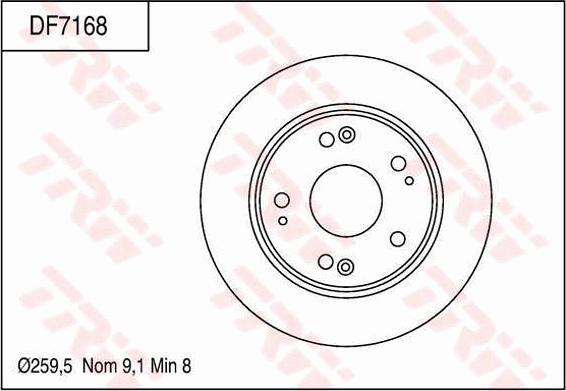 TRW DF7168 - Kočioni disk www.molydon.hr