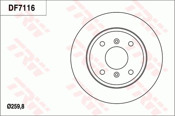 TRW DF7116 - Kočioni disk www.molydon.hr