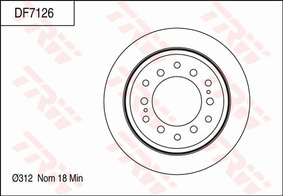 TRW DF7126 - Kočioni disk www.molydon.hr