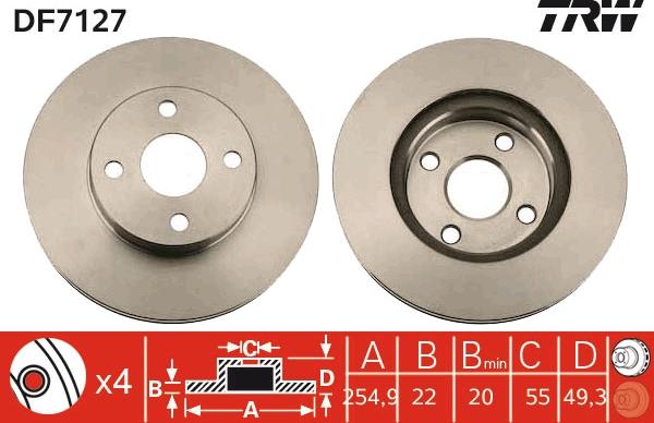 TRW DF7127 - Kočioni disk www.molydon.hr