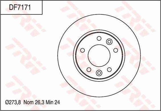 TRW DF7171 - Kočioni disk www.molydon.hr