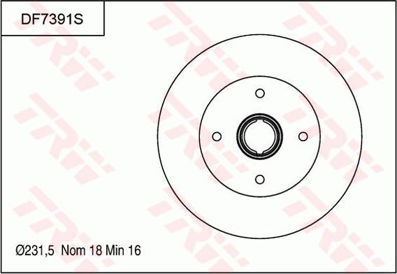 TRW DF7391S - Kočioni disk www.molydon.hr