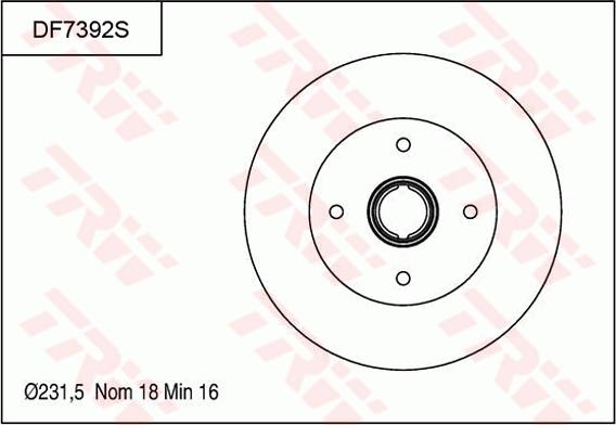 TRW DF7392S - Kočioni disk www.molydon.hr