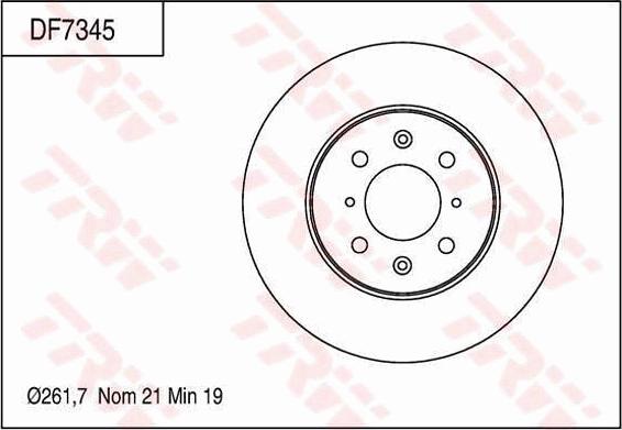 TRW DF7345 - Kočioni disk www.molydon.hr