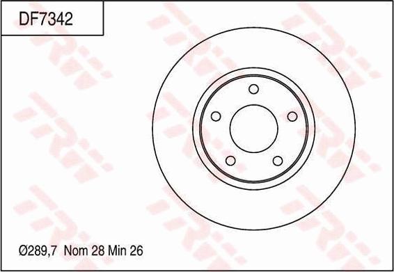 TRW DF7342 - Kočioni disk www.molydon.hr